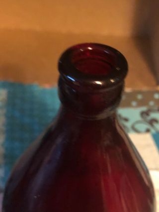 Vintage Royal Ruby Red Schlitz Beer Bottle Anchor Hocking Quart 5