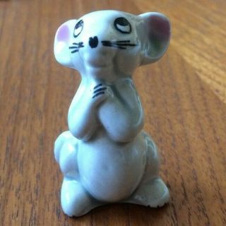 Vintage Ceramic Praying Mouse To Go In A Brandy Glass With A Cat - 1960 