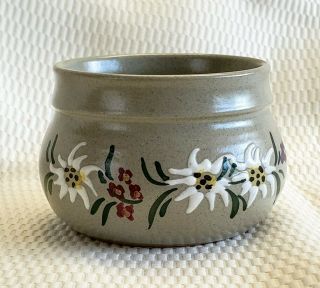 Vintage Stoob Austria Pottery Small Bowl Dish Marke Ges Gesch Edelweiss Flower