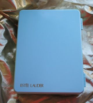 Vintage Estee Lauder Makeup Case Box Blue 1970 