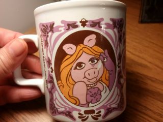 Vintage Muppet Show Miss Piggy Coffee Mug Pre - owned 1978 4