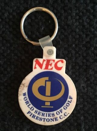 Vintage Nec World Series Of Golf Key Chain Firestone C.  C.