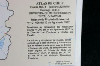 VINTAGE Map of Northern Chile Atlas De Chile 1997 2