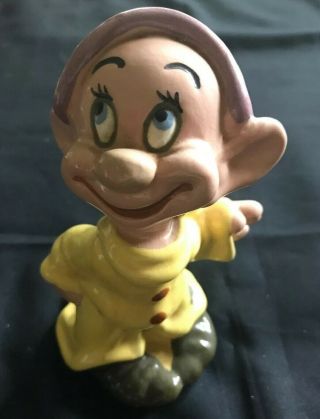 Vintage Disney Dopey Ceramic Figurine Of 7 Dwarfs 6 " Wonderful