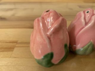 3 Vintage Franciscan Ware Desert Rose Salt & Pepper Shakers - Pink Rosebud 5