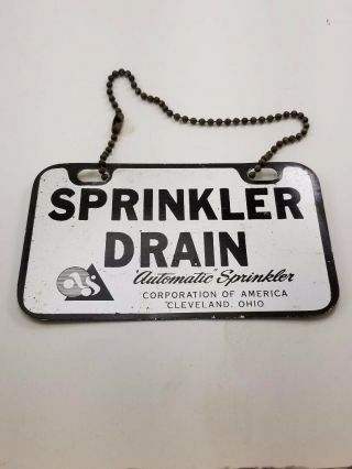 Vintage Automatic Fire Sprinkler Sign