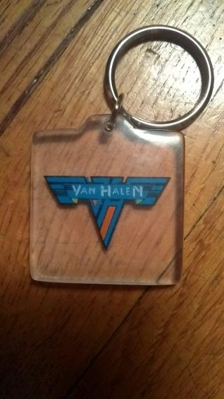 Vtg Van Halen 1980 Vh Ii Tour 2 " Clear Key Chain