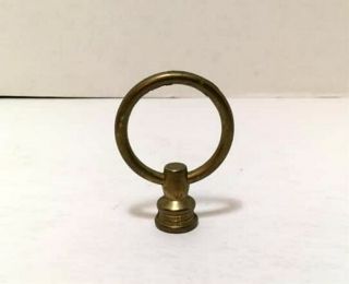 Vintage Brass Ring Or Loop Lamp Finial