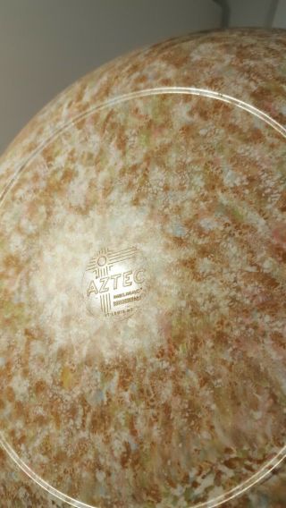 Vintage Aztec Melmac 12 - Inch Spatterware Confetti Salad Serving Bowl 2 Handles 4