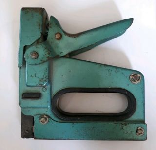 Vintage Bostitch T5 Heavy Duty Stapler Tacker Hand Tool Teal