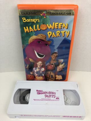 Barney ' s Halloween The Party VHS 1983 1999 Vintage Orange Clamshell Print 4