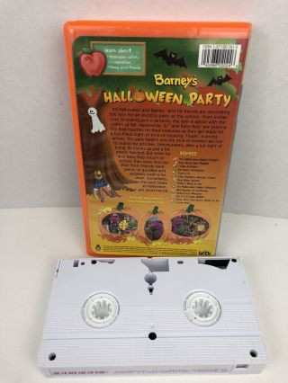 Barney ' s Halloween The Party VHS 1983 1999 Vintage Orange Clamshell Print 5