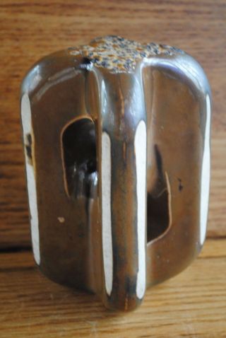 Vintage Brown Ceramic/porcelain Electrical Insulator 5 " Across X 7 " Tall