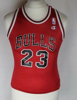 Jordan 23 Vintage Chicago Bulls Nba Basketball Jersey Champion Boys Rare