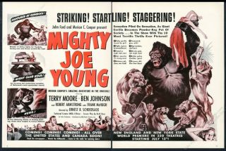 1949 Mighty Joe Young Movie Release Gorilla Art Vintage Print Ad