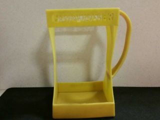 Vintage Sun Yellow Evlo Plastic Handi Holder 1/2 Gallon Milk Juice Carton