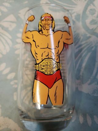 1985 Vintage Hulkamania Hulk Hogan Titan Sports Glass Wwf Wrestling Wrestler 5 "
