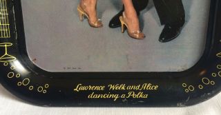 Lawrence Welk Alice Lon Dancing the Polka Idaho King Products Metal Tray Vintage 3