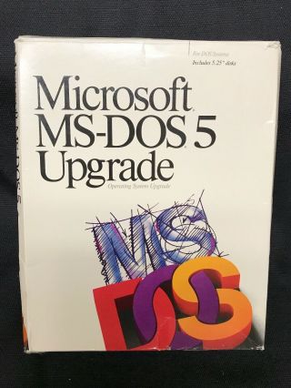 Microsoft Ms - Dos 5 Upgrade 5.  25 " Disks Vintage Software & Books