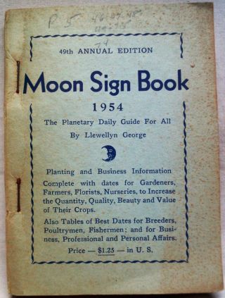 Moon Sign Book Of Astrology 49th Edition Guide Booklet 1954 Vintage