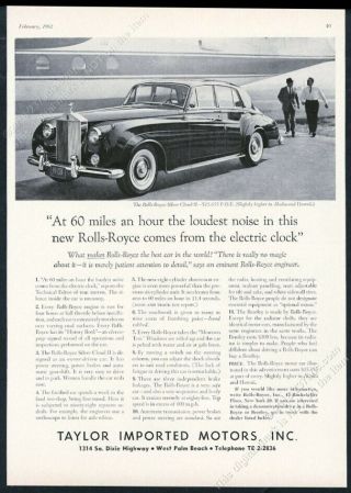 1962 Rolls Royce Silver Cloud Ii Car Photo Vintage Print Ad