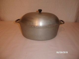 Majestic Cookware Roaster Vintage Large Aluminum Roasting Pan With Lid