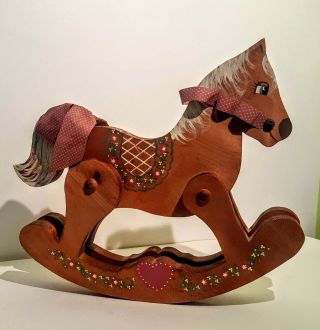Small Vintage Wooden Rocking Horse