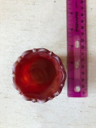 Vintage Imperial Glass Red Slag Toothpick Holder Diamonds And Panels