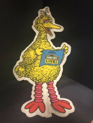 Vintage 1980 Sesame Street Live - Big Bird - 18 " Muppets Felt Pennant