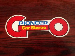 Vintage Pioneer Audio Car Stereo Decal Sticker 8 "