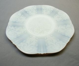 American Sweetheart Depression Glass Plate Vintage White 11.  5 "