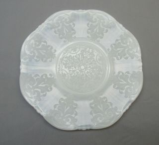 American Sweetheart Depression glass Plate vintage white 11.  5 
