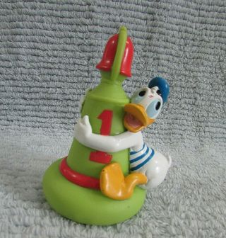 Donald Duck Hugging Buoy 1 Vintage 4 " Tall Rubber Plastic Bath Toy S/h