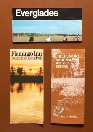 Vintage Maps/guides/brochures For Everglades,  Okefenokee Swamp