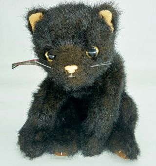 Ty 1996 Classic Coal Black Cat Kitten 10 " Plush Vtg Stuffed Animal,  Vgc,