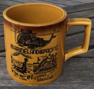 Vintage Marineland Of The Pacific California Souvenir Ceramic Cup Mug Japan