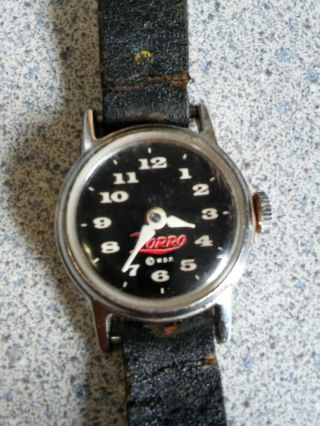 Zorro By Us Time Vintage Mechanical Wind Up Watch W/orig Band Parts