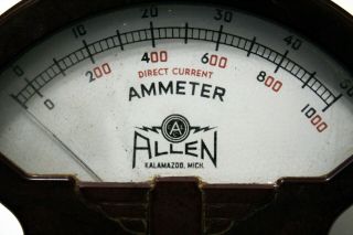 Vintage Allen Panel Ammeter. 2