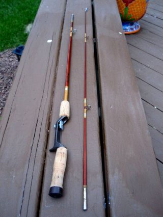 Vintage 2 - Piece The Angler No 2 Fishing Spinning Casting Rod 6 
