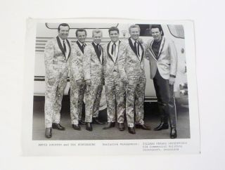 David Houston & The Persuaders 8x10 B&w Publicity Photograph Vintage