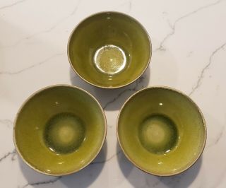 Set Of 3 Vintage Ceramic Bowls By Jars Made In France