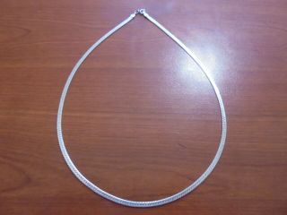 Vtg Sterling Silver Herringbone Necklace 18 " Long 9.  4 Grams