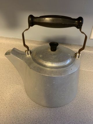 Miracle Maid Kettle Teapot With Lid,  Heavy Aluminum,  Vintage 1950s