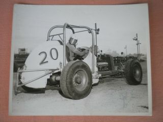 Vintage Photo By Al Hixenbaugh Of Jack Lancaster Autographed Race Car Driver