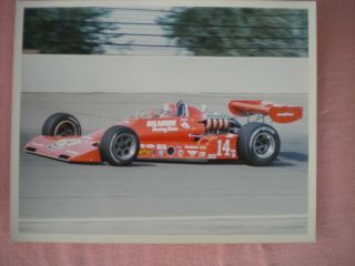 Vintage Racing Photo Of Aj Foyt In Gilmore Race Car @ Indy 500 Speedway