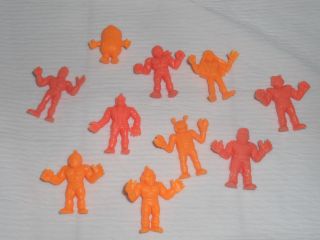 Vtg 10 Mattel M.  U.  S.  C.  L.  E Muscle Men Kinnikuman Action Figures 2 Shade Of Orange