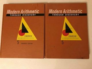 Vtg 1963 Modern Arithmetic Through Discovery Mathematics Books Teacher & Student