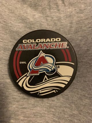 Colorado Avalanche 1990’s Vintage Hockey Puck In Inglas Co