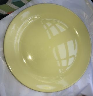 Vintage Lu - Ray Pastels Usa Chop Plate Platter 14 Inch Yellow Midcentury