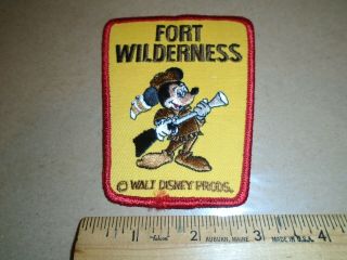 Vintage Fort Wilderness Mickey Mouse Walt Disney Prods.  Patch